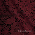 Pizzo Chantilly in cotone floreale rosso